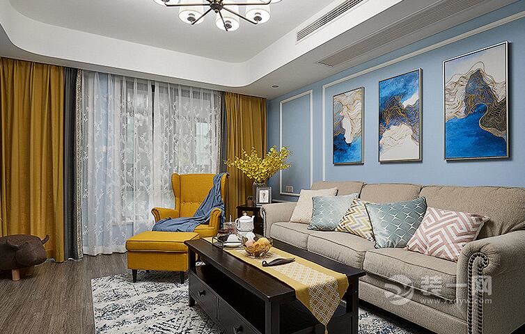 广州碧桂园凤凰城134平两室两厅美式风格装修