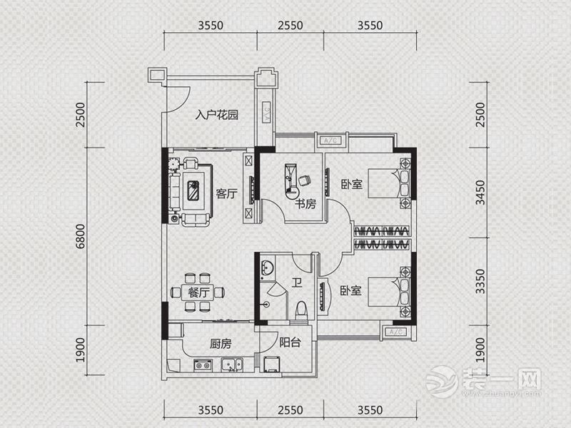 现代简约风格装修效果图